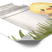 Farm Animals, Cute Animals, First Birthday Welcome Poster (Ecke)