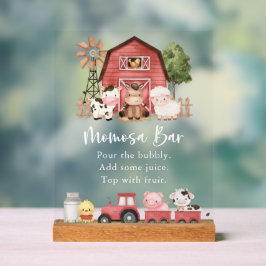 Farm Animals, Cute Animals, Red Barn, Momosa Bar Acrylschild