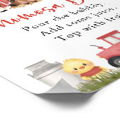 Farm Animals, Cute Animals, Red Barn, Momosa Bar Poster (Ecke)