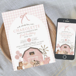 Farm Animals FARM BIRTHDAY Invitation Template Einladung