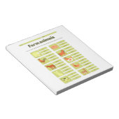 Farm Animals Identification Educational Worksheet Notizblock (angewinkelt)