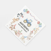 Farm Animals Kids Birthday Party Napkins Serviette (Ecke)