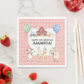 Farm Animals Kids Birthday Party Napkins Serviette (Beispiel)