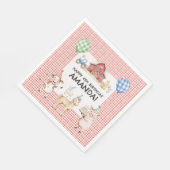 Farm Animals Kids Birthday Party Napkins Serviette (Ecke)