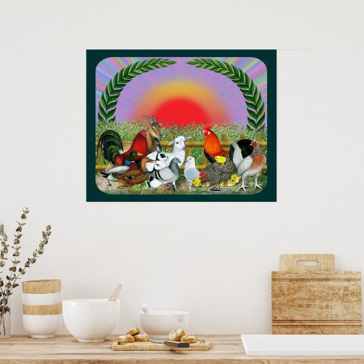 Farm Animals Poster (Küche)