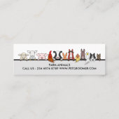 Farm Animals Sheep Chicken Cow customer small Mini Visitenkarte (Rückseite)