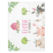 Farm Animals Tablecloth Barnyard Birthday Girl Tischdecke (Vorderseite)