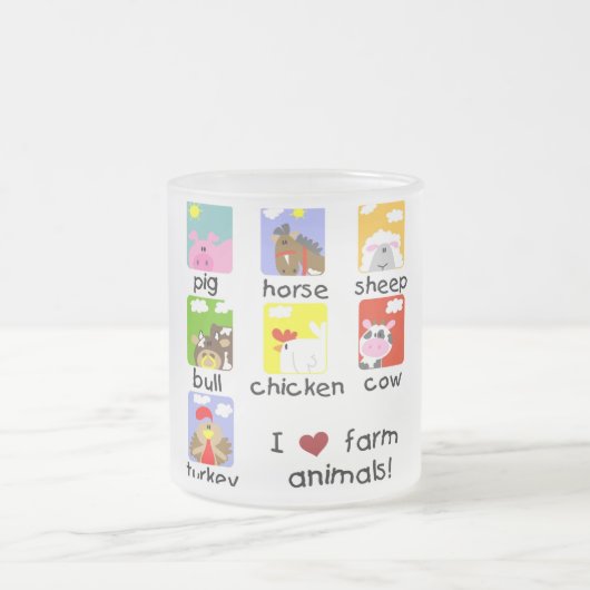 Farm Animals Tshirts and Gifts Mattglastasse (Mittel)