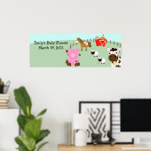 Farm Babies Barnyard Barn Yard Birthday Banner Poster (Heimbüro)