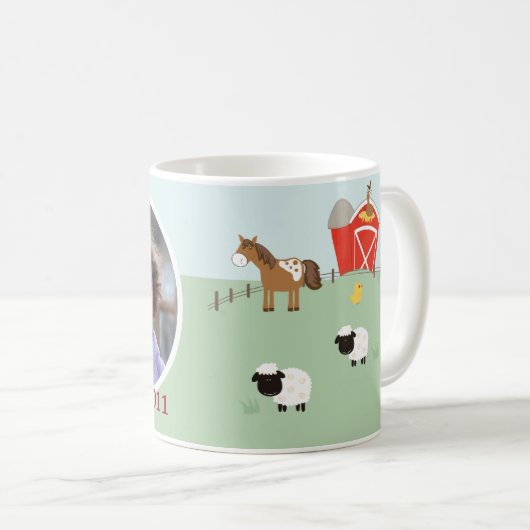 Farm Babies Barnyard Custom Foto Tasse (VorderseiteRechts)
