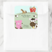 FARM BABIES Barnyard SQUARE Gefälligkeitsaufkleber Quadratischer Aufkleber (Tasche)