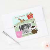 Farm Babies Foto SQUARE Gefälligkeitsaufkleber Quadratischer Aufkleber (Umschlag)