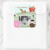 Farm Babies Foto SQUARE Gefälligkeitsaufkleber Quadratischer Aufkleber (Tasche)