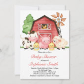Farm Baby Dusche Einladung, Barnyard Baby Dusche Einladung (Vorderseite)