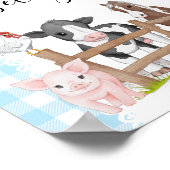 Farm Baby Shower Guess How Big is Mommy's Belly Poster (Ecke)