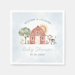Farm Baby Showpapier Napkins Serviette