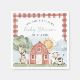 Farm Baby Showpapier Napkins Serviette