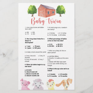 Farm - Baby Trivia   Baby Showspiel