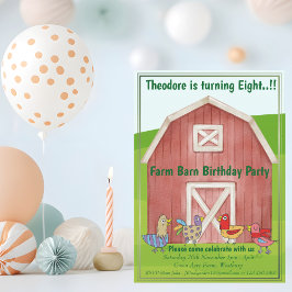 Farm Barn Birthday Party Einladung