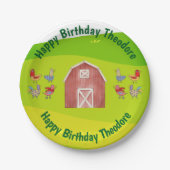Farm Barn Birthday Party Pappteller (Vorderseite)