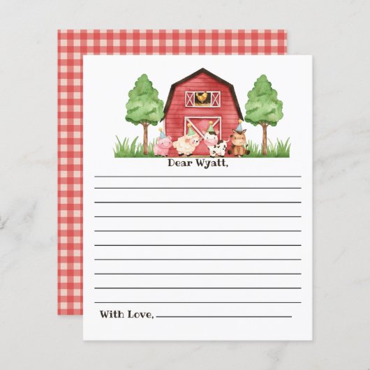 Farm Barnyard 1st Time Kapselkarte (Vorne/Hinten)