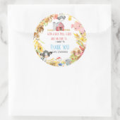 Farm Barnyard Animal Geburtstag Danke Runder Aufkleber (Tasche)