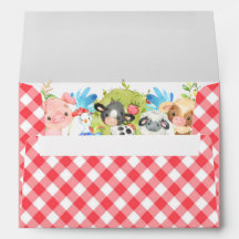 Farm Barnyard Animals 12x18 Card einladen