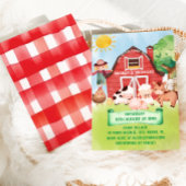 Farm Barnyard Animals Niedlich Baby Dusche Einladung