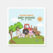Farm Barnyard Baby Shower Serviette (Vorderseite)