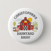 Farm Barnyard Birthday Old Macdonald Button (Vorderseite)