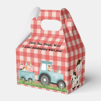 Farm Barnyard Birthday Party Gefallen Box Geschenkschachtel