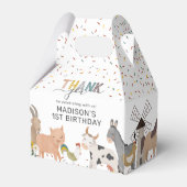 Farm Barnyard Geburtstagspartei Geschenkschachtel (Rückseite)