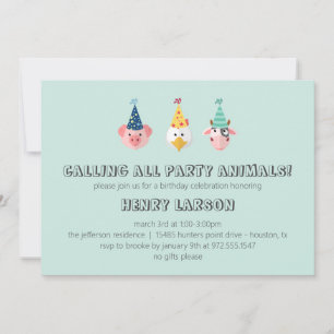 Farm Barnyard Party Tierischer Kindergeburtstag Einladung