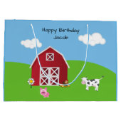 Farm Barnyard Tier Geburtstag Große Geschenktüte (Rückseite)