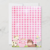 Farm Barnyard Tiere 2. Geburtstag Einladungen (Rückseite)