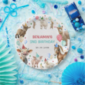 Farm Barnyard Tiere Confetti Geburtstagskinder Pappteller (Party)
