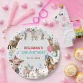 Farm Barnyard Tiere Confetti Geburtstagskinder Pappteller (Party)