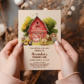 Farm Barnyard Tiere Geburtstag Einladung