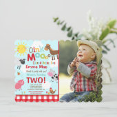 Farm Birthday Einladung Altes MacDonald Farm Party (Stehend Vorderseite)