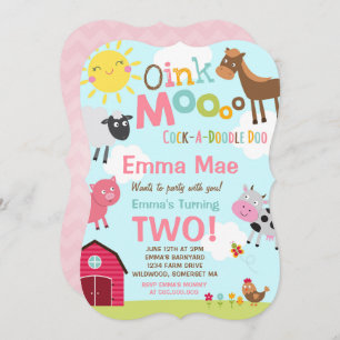 Farm Birthday Einladung Altes MacDonald Farm Party