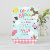 Farm Birthday Einladung Altes MacDonald Farm Party (Stehend Vorderseite)