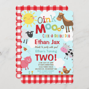 Farm Birthday Einladung Altes MacDonald Farm Party