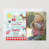 Farm Birthday Einladung Altes MacDonald Farm Party (Vorderseite)