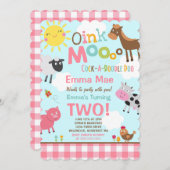 Farm Birthday Einladung Altes MacDonald Farm Party (Vorne/Hinten)