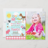 Farm Birthday Einladung Altes MacDonald Farm Party (Vorderseite)