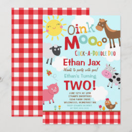 Farm Birthday Einladung Altes MacDonald Farm Party