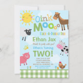 Farm Birthday Einladung Altes MacDonald Farm Party (Vorderseite)