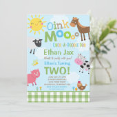 Farm Birthday Einladung Altes MacDonald Farm Party (Stehend Vorderseite)