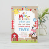 Farm Birthday Einladung Barnyard Geburtstagspartei (Stehend Vorderseite)