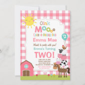 Farm Birthday Einladung Barnyard Geburtstagspartei (Vorderseite)